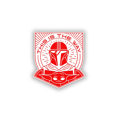 This Is the Way silver engraved car badge for exterior decoration