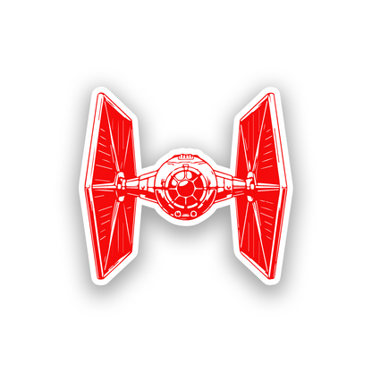 Custom Star Wars inspired TIE badge with clean engraved automotive styling