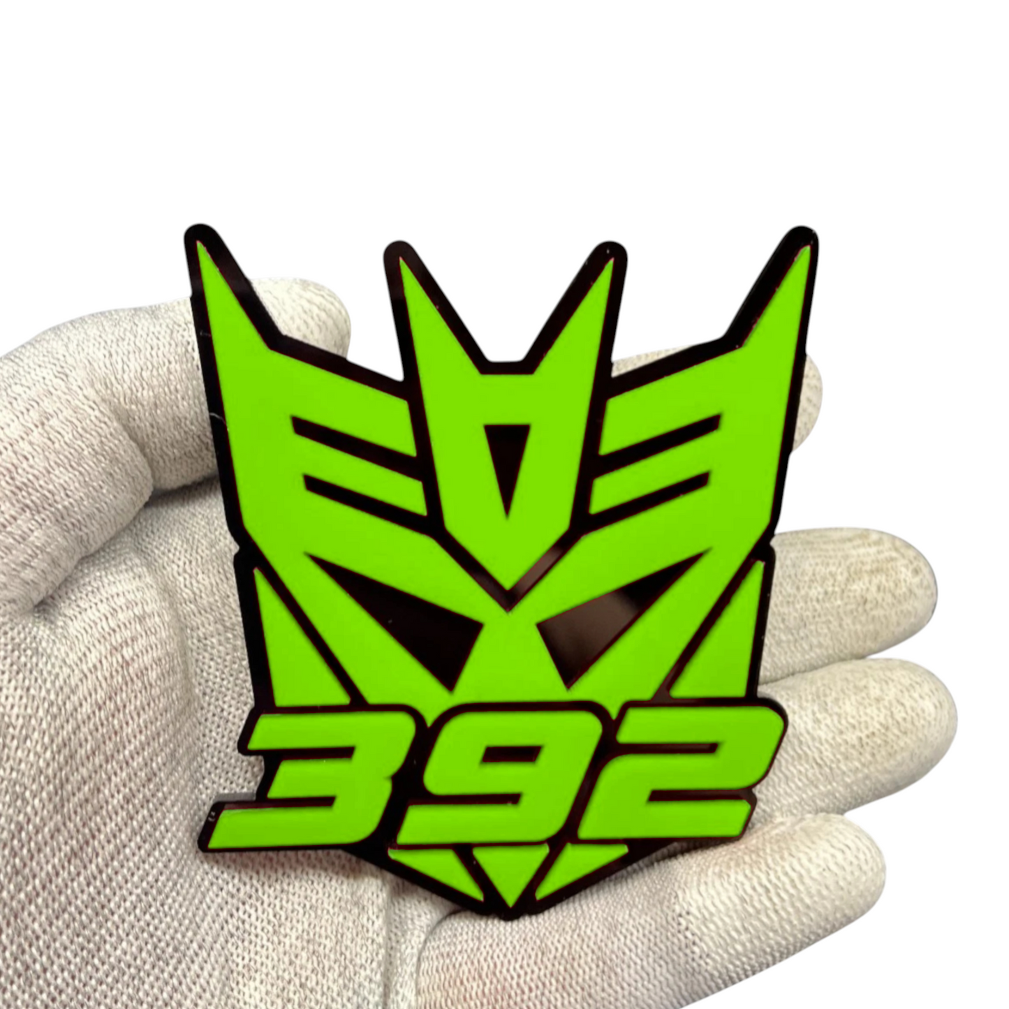 Custom transformer 392 badge for RAM 2500 Heavy Duty, aggressive black acrylic emblem for truck grille