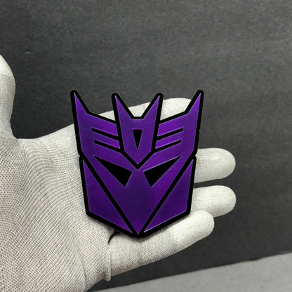 Purple Transformers Decepticon car badge – 3D acrylic emblem
