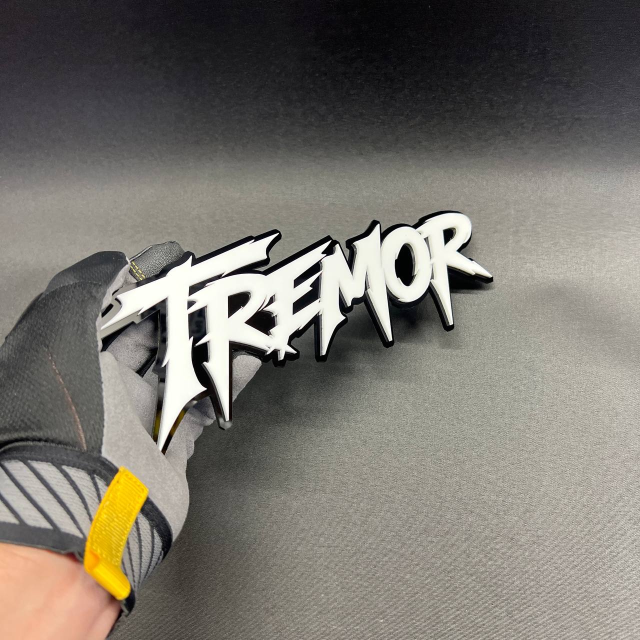 Custom TREMOR text emblem for car truck exterior customization
