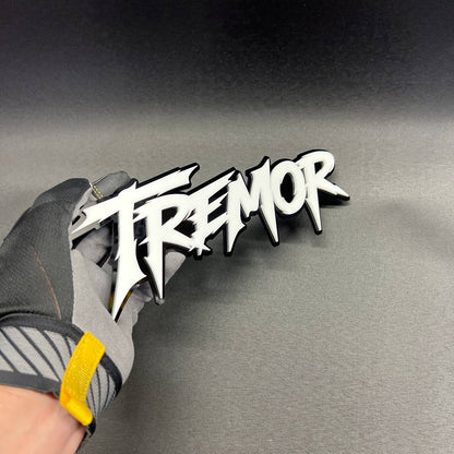 Custom TREMOR text emblem for car truck exterior customization