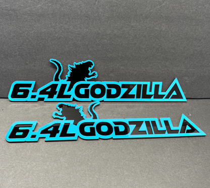 T-Rex style 6.4L emblem for diesel truck customization