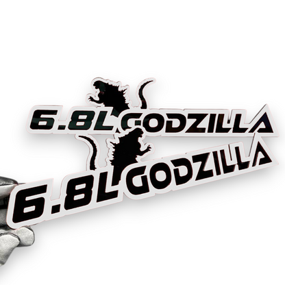 6.8L fender badge with dinosaur design for trucks