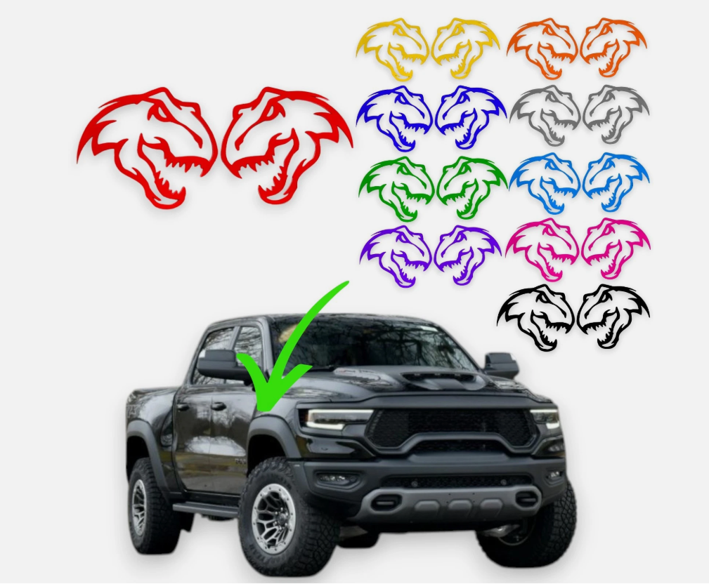 trex badge on chevy silverado side fender decal