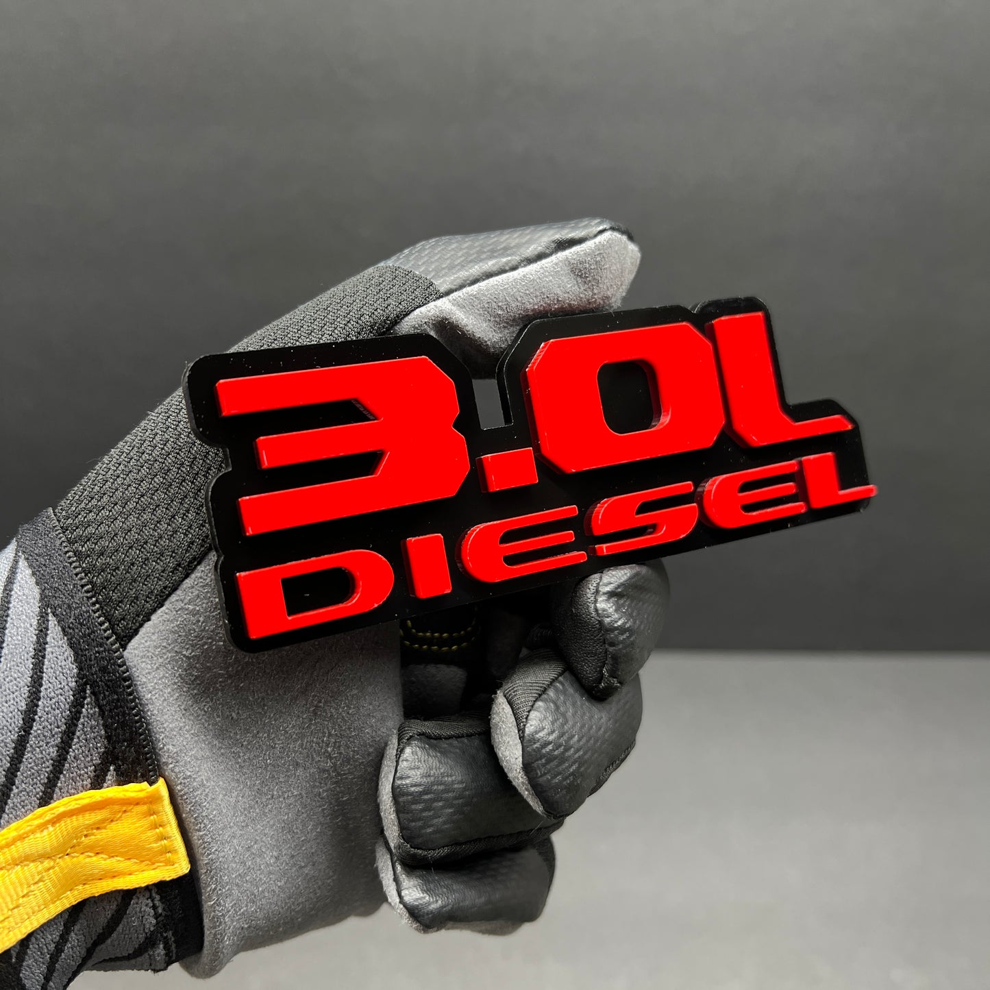 3.0L engine emblem on Ford F250 F350 heavy duty truck