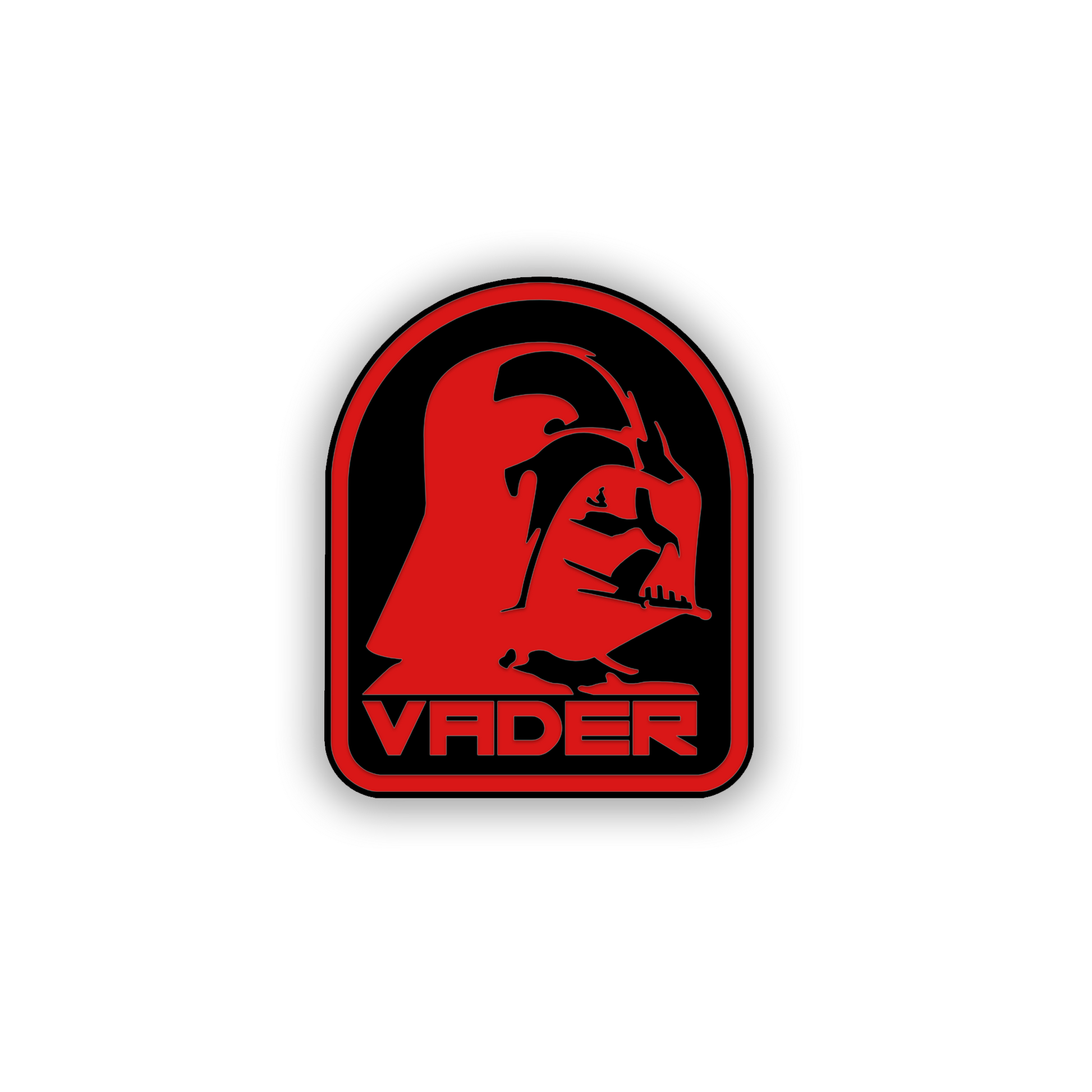 Vader-inspired helmet Car Badge Fender Emblem for vehicle exterior