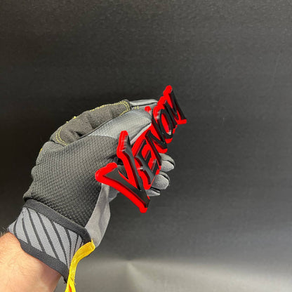 VENOM custom lettering emblem with sharp font design for pickup truck exterior accessory upgrade