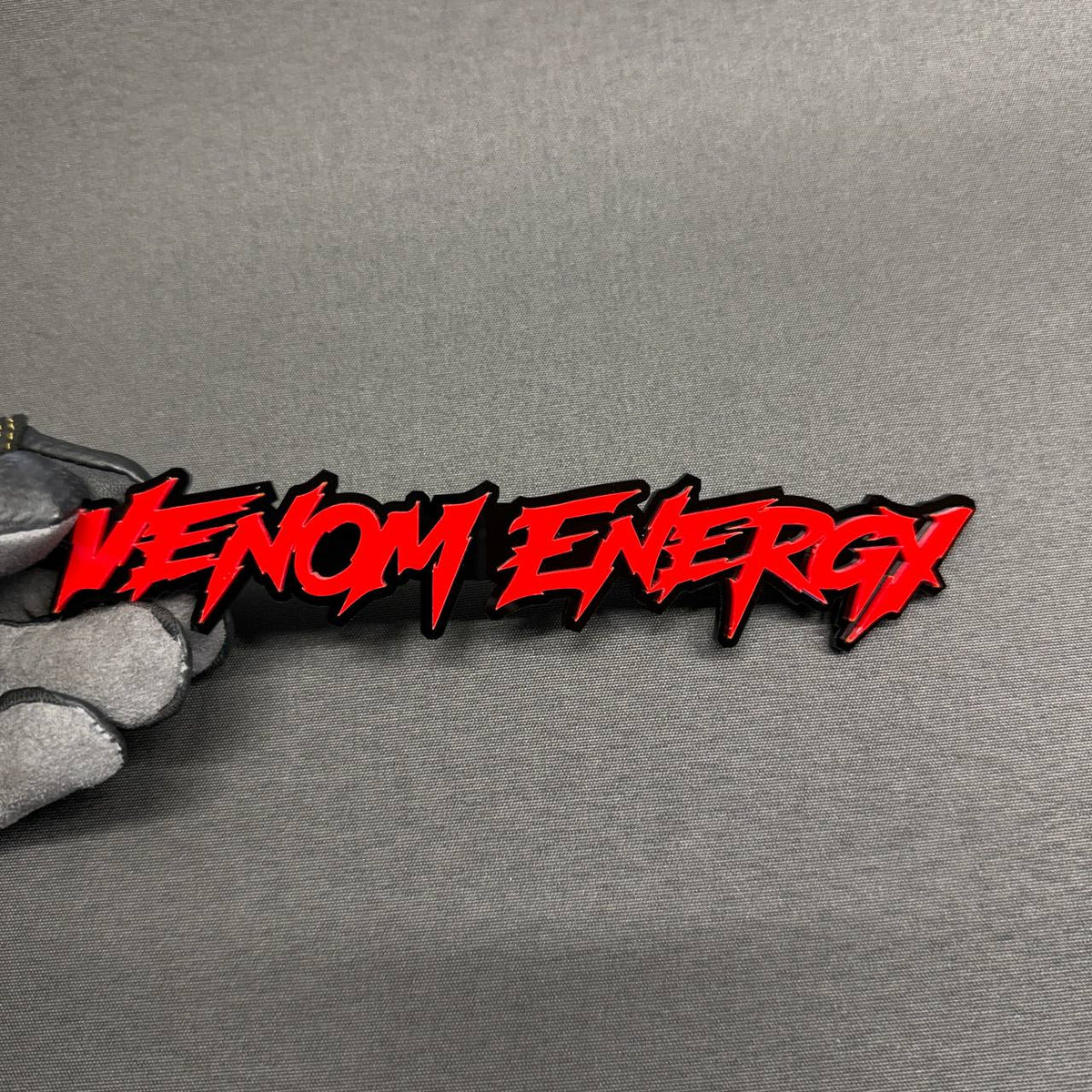 Venom Energy red and black Car Badge Fender Emblem for Ford Mustang, F150, Bronco and custom performance vehicles