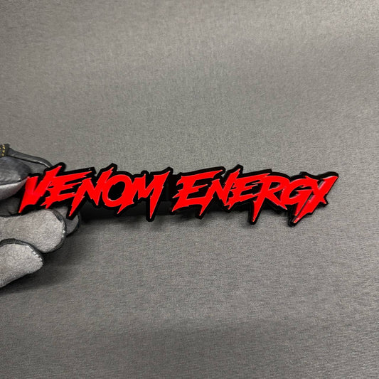 Venom Energy red and black Car Badge Fender Emblem for Ford Mustang, F150, Bronco and custom performance vehicles