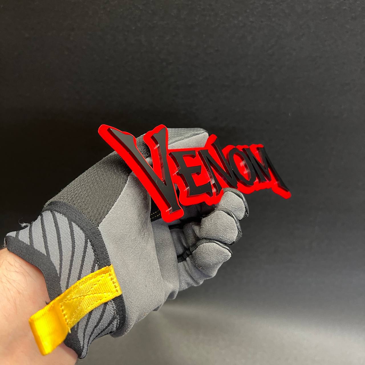Double layer VENOM acrylic badge with glossy finish for muscle truck and offroad styling