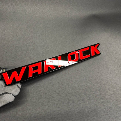 WARLOCK truck badge red and black custom fender emblem for Dodge and RAM vehicles