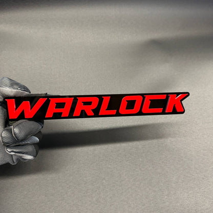 WARLOCK custom truck emblem compatible with Dodge RAM Jeep Ford Chevrolet GMC and Toyota vehicles