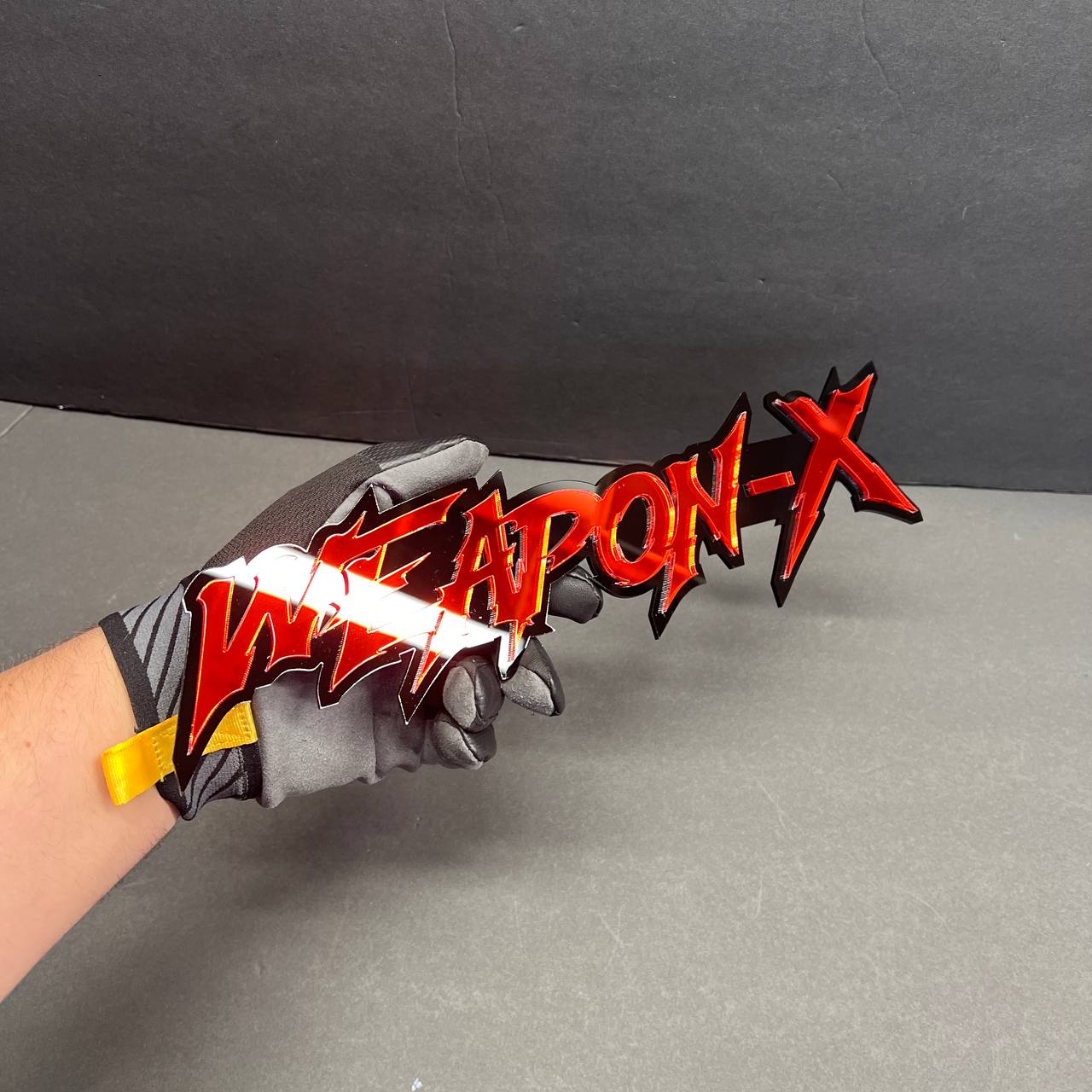 Custom Weapon X performance badge for GMC Sierra side fender