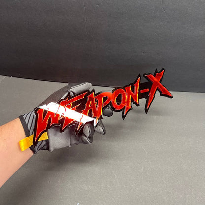 Custom Weapon X performance badge for GMC Sierra side fender