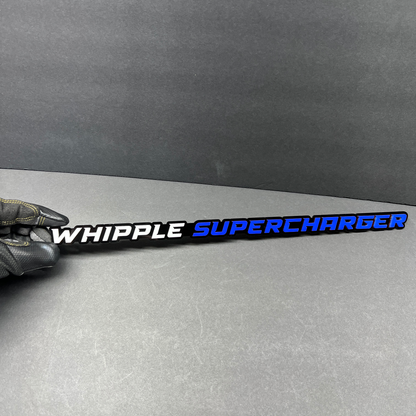 Black and gray Whipple Supercharger truck exterior emblem
