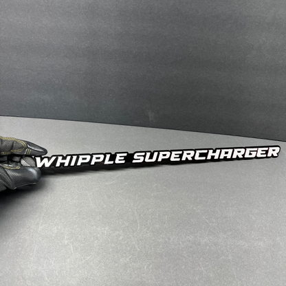 Custom Whipple Supercharger automotive text emblem with black border