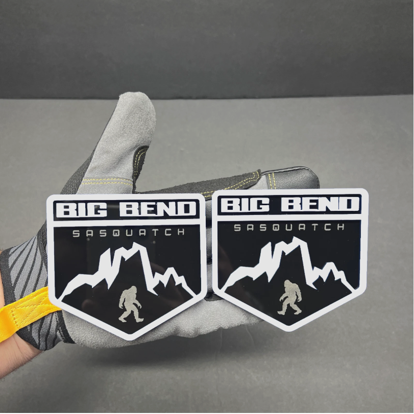 Big Bend Sasquatch adventure SUV emblem for overlanding builds and outdoor-style vehicles