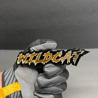 Wildcat muscle style custom car emblem with aggressive text design
