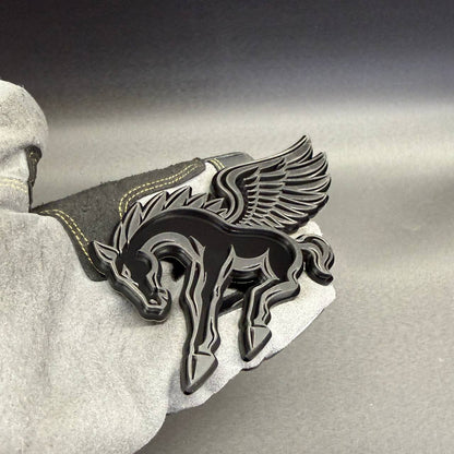 Black Pegasus winged horse badge fits Ford Bronco fender and body panel