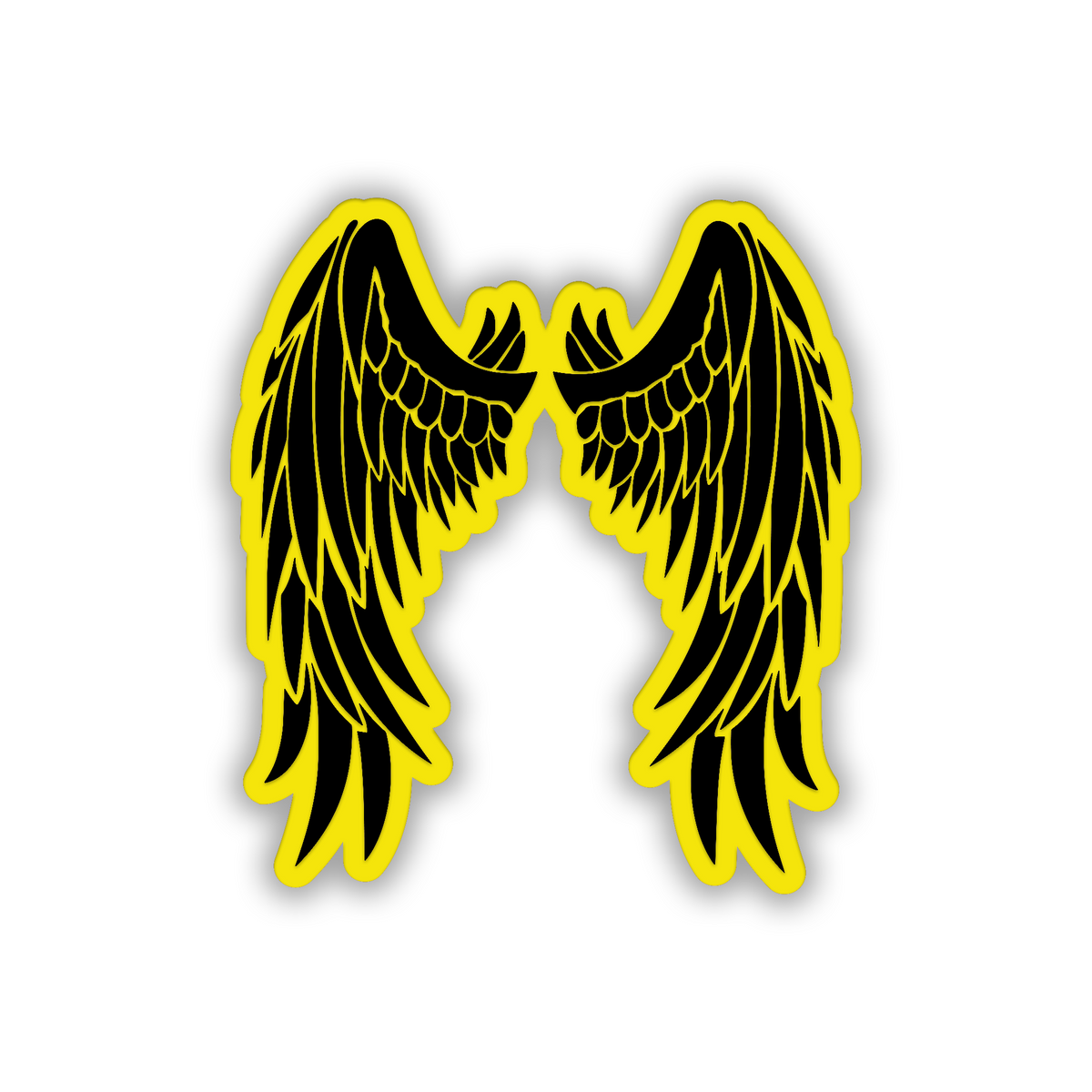 Engraved wings fender badge for cars, trucks, SUVs and custom automotive styling.