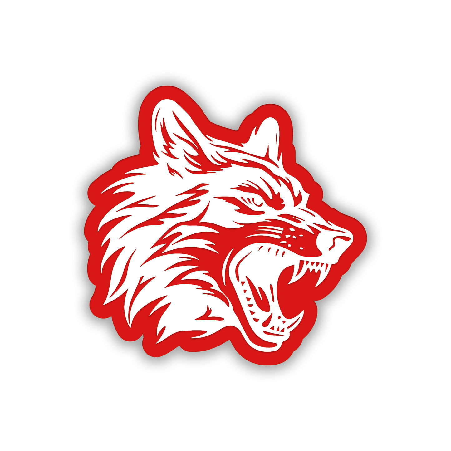 Aggressive wolf fender badge for cars trucks SUVs and custom automotive builds