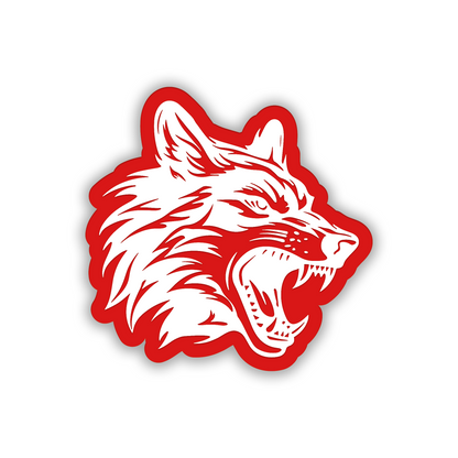 Aggressive wolf fender badge for cars trucks SUVs and custom automotive builds