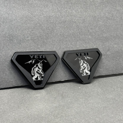 Aftermarket Yeti car badge designed for Bronco exterior customization