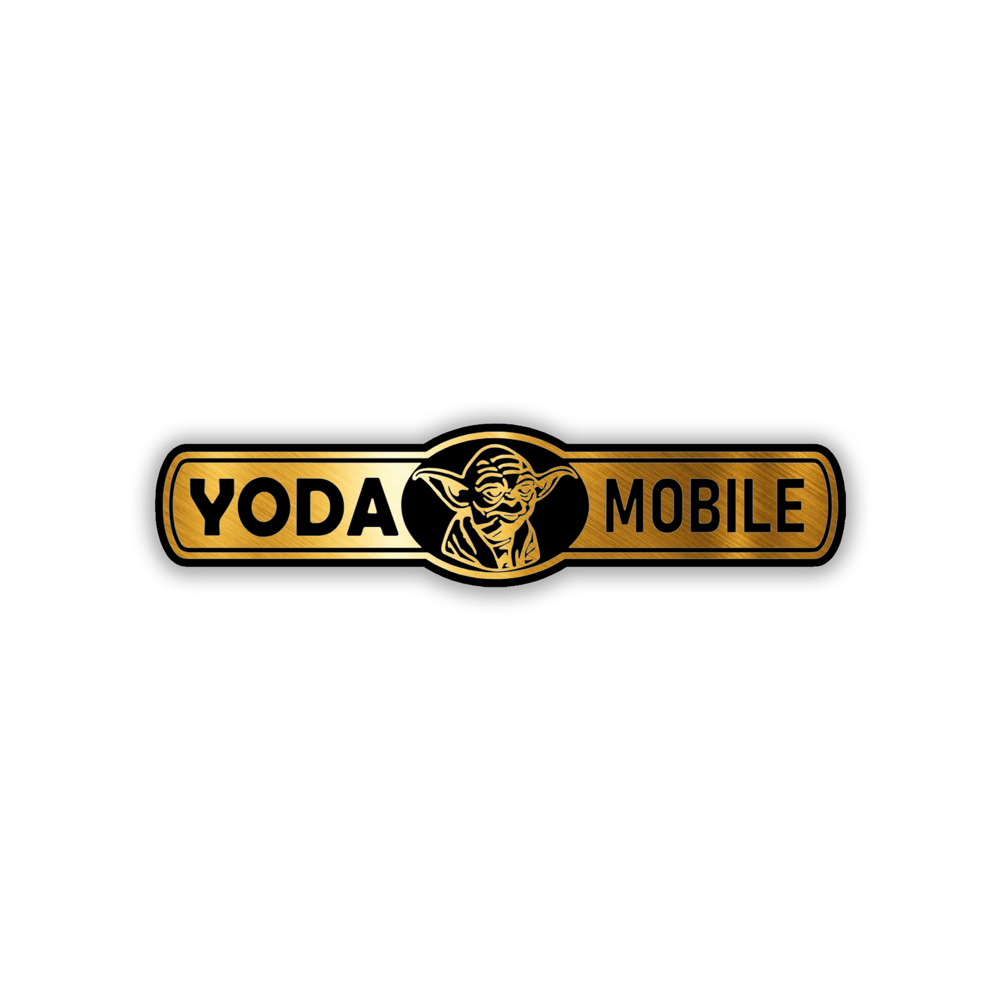 Decorative Yoda Mobile car emblem with durable exterior design