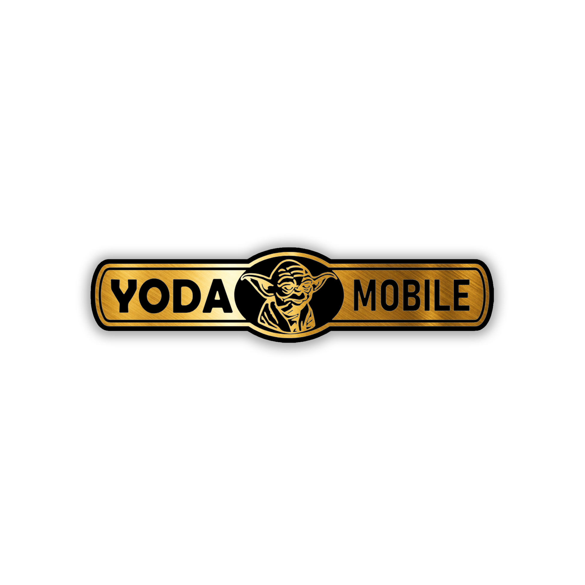 Decorative Yoda Mobile car emblem with durable exterior design